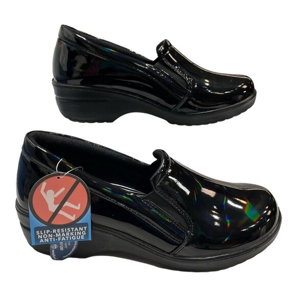 12Wide-Easy Street Black Patent Mules - Picture 7 of 10